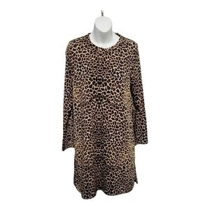 Cotton Bleu Leopard Print Dress Small